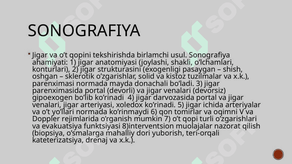 Jigar va oʻt yoʻllari nurli tekshirish usullari 2