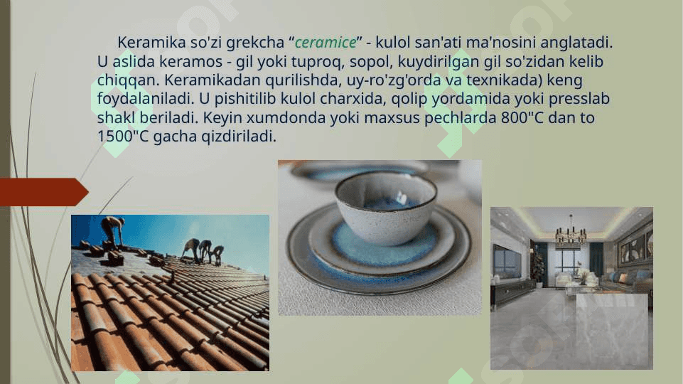 Keramik QM uchun asosiy xomashyolar 4