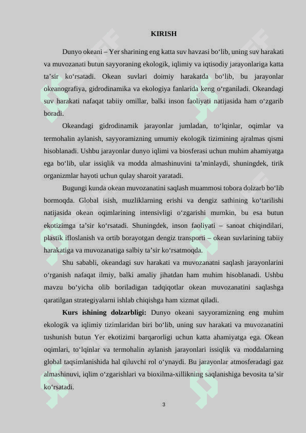 Suvning okeandagi harakati va muvozanatni saqlash 3