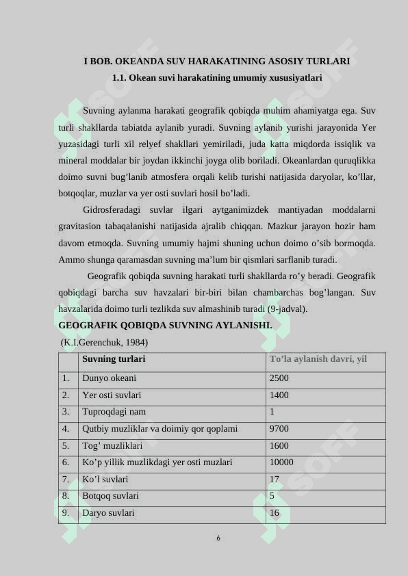 Suvning okeandagi harakati va muvozanatni saqlash 6