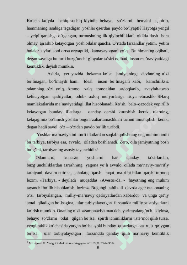 SHAXS DUNYOQARASHINING SHAKLLANISHIDA MILLIY QADRIYATLARNING O’RNI 8