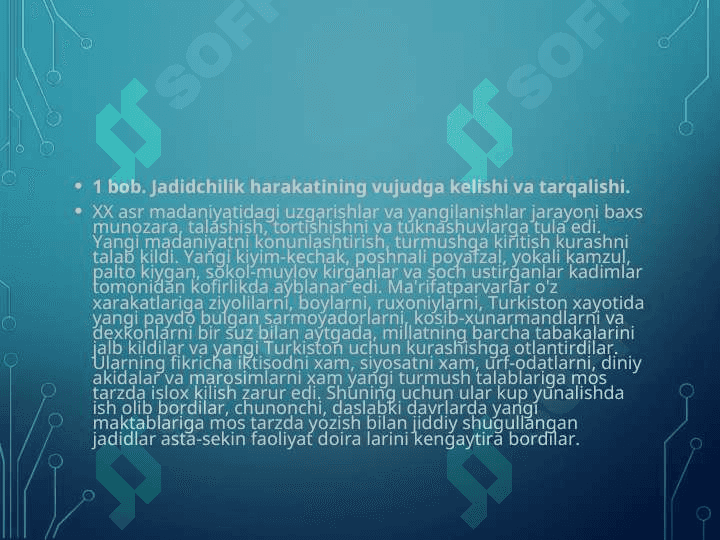 Jadidchilik harakatining vujudga kelishi va tarqalishi 3