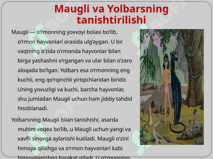 Ridyard Kiplingning Maugli asaridan parcha Yo’lbars t.pptx 3