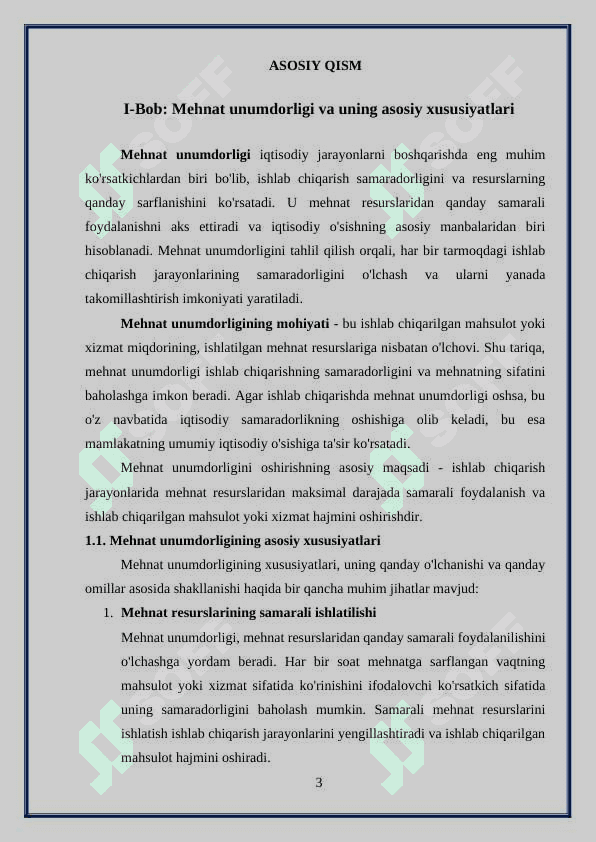 Tarmoqlar kesimida mehnat unumdorligining dinamikasi 3