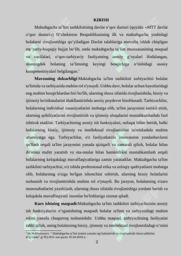 MAKTABGACHA TA'LIM TASHKILOTI TARBIYACHISINING ASOSIY ISH FUNKSIYALARI 2