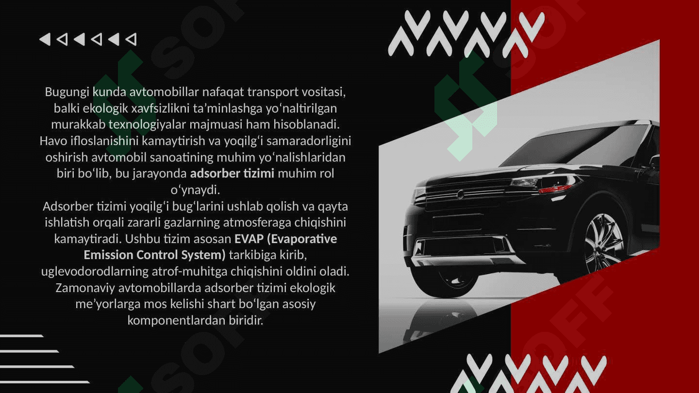 Avtomobil adsorber tizimi 2