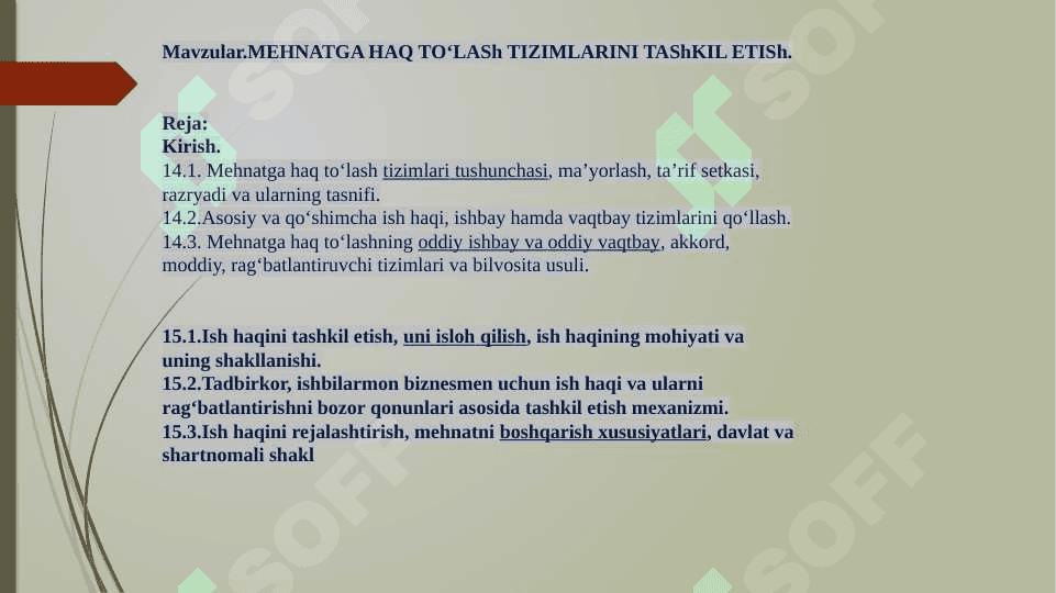 Mehnatga yarasha haq toʻlash tizimlarini tashkil etish 2