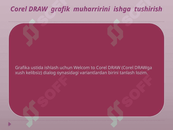 Corel Draw GRAFIK MUHARRIRIDA XOSSALAR PANELI 6