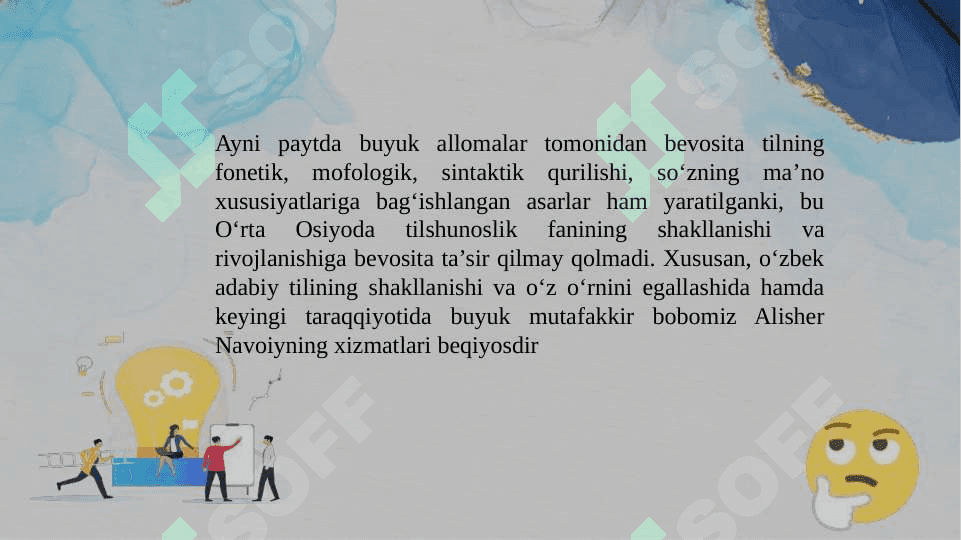 O’rta Osiyoda tilshunoslikning rivojlanishi 4