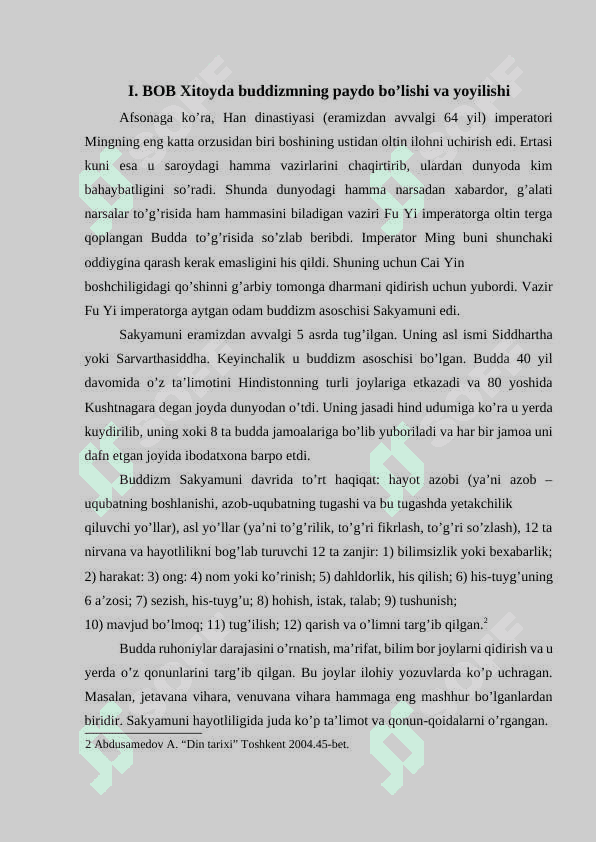 Xitoyga buddizmning kirib kelishi va rivojlanishi 4