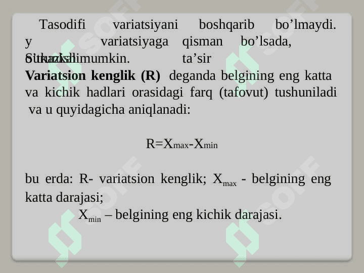 STATISTIKDA VARIATSIYANI  BAHOLASH USULLARI VA DISPERSION  TAHLIL ASOSLARI 4