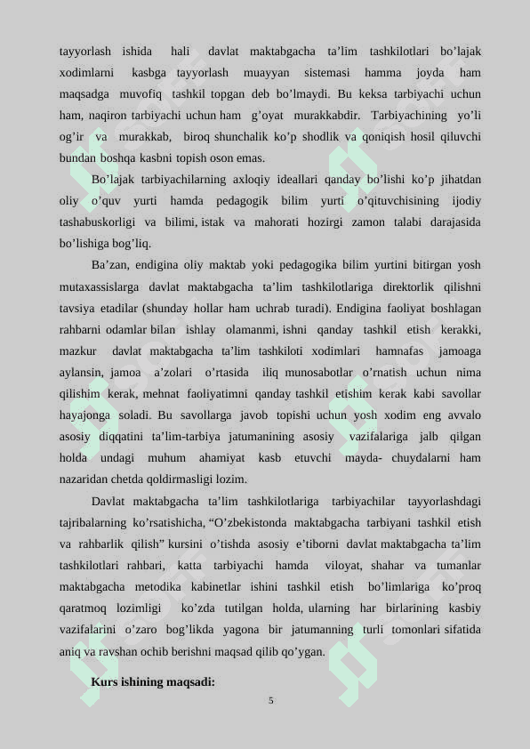 Davlat maktabgacha ta’lim tashkilotlarida metodi birlashmalarni tashkil etish 5