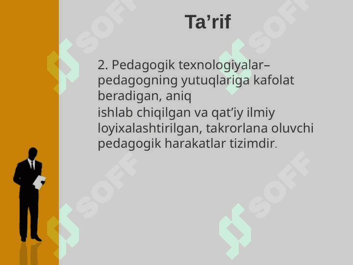 Muammoli ta’lim yondashuvlari.  Shaxsga yo’naltirilgan ta’lim texnologiyalari 4