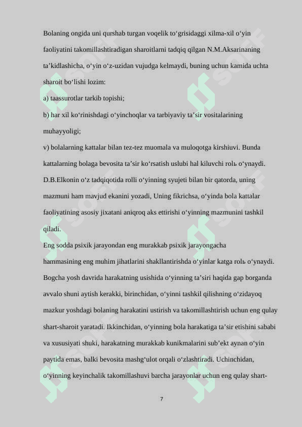 MAKTABGACHA YOSHIDAGI BOLALARDA O‘YINNING ROLI 7