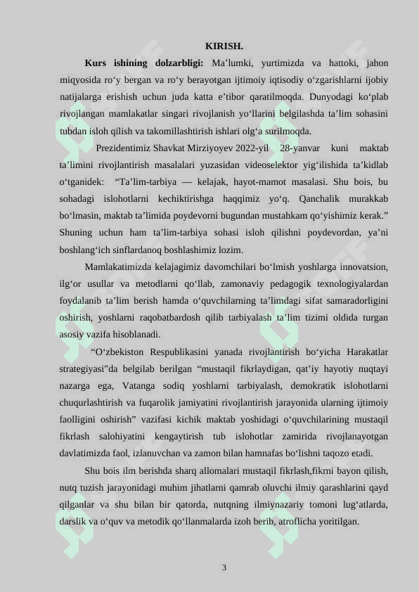 BOSHLANG'ICH SINF O'QUVCHILARINING OG'ZAKI NUTQINI O'STIRISH METODIKASI 3