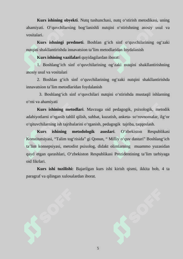 BOSHLANG'ICH SINF O'QUVCHILARINING OG'ZAKI NUTQINI O'STIRISH METODIKASI 5