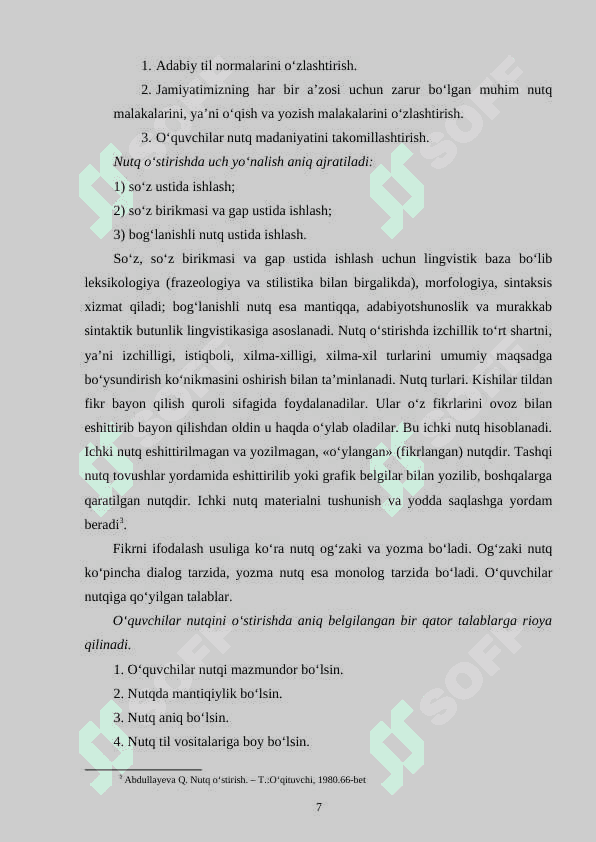 BOSHLANG'ICH SINF O'QUVCHILARINING OG'ZAKI NUTQINI O'STIRISH METODIKASI 7