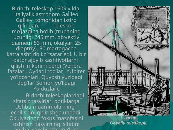 Teleskop turlari va ularning ishlash prinsipi 3