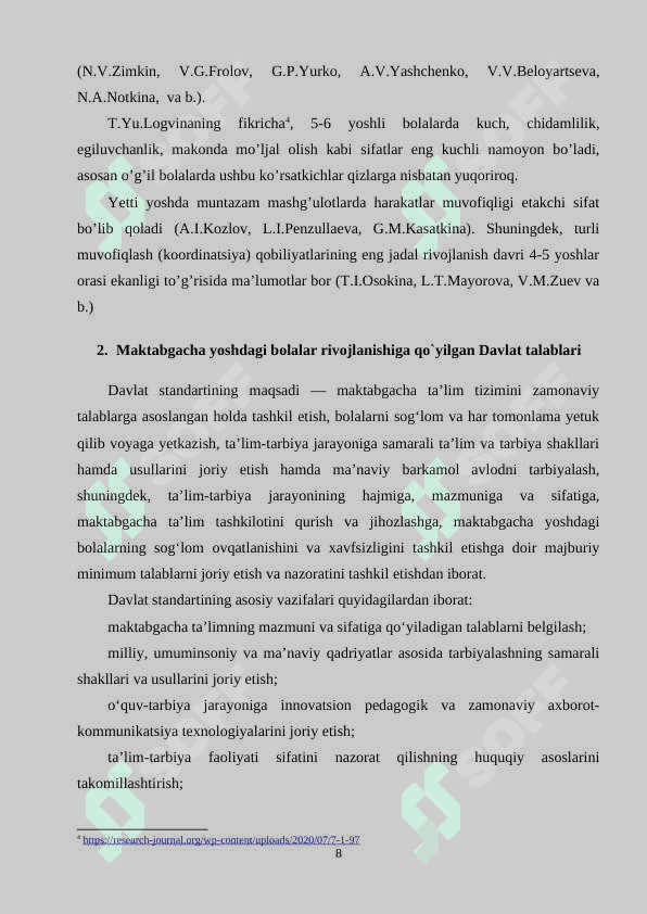 bolani sohalar bo'yicha yutuqlarini loyihalashtirish 8