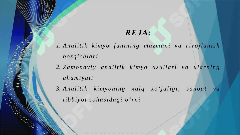 Hozirgi zamonda analitik kimyoning o'rni 2