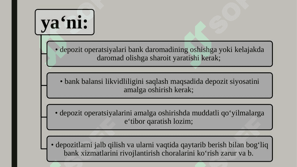 Tijorat banklari depozitlarni boshqarish usullari 6