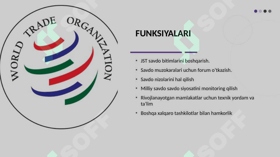 Jahon Savdo Tashkiloti - WORLD TRADE ORGANIZATION (WTO) 7
