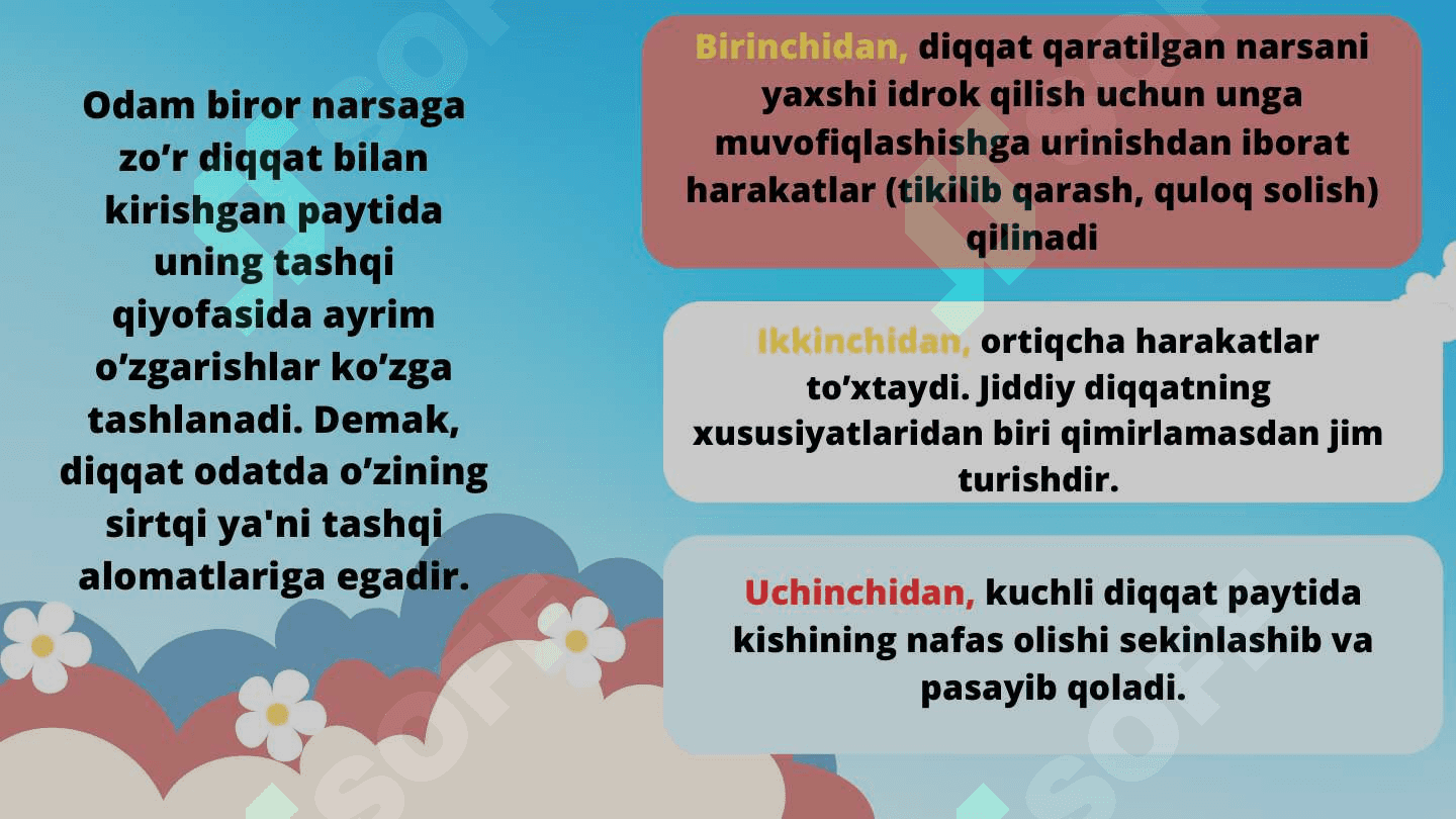 diqqat sezgi  idrok mustaqil ish 6