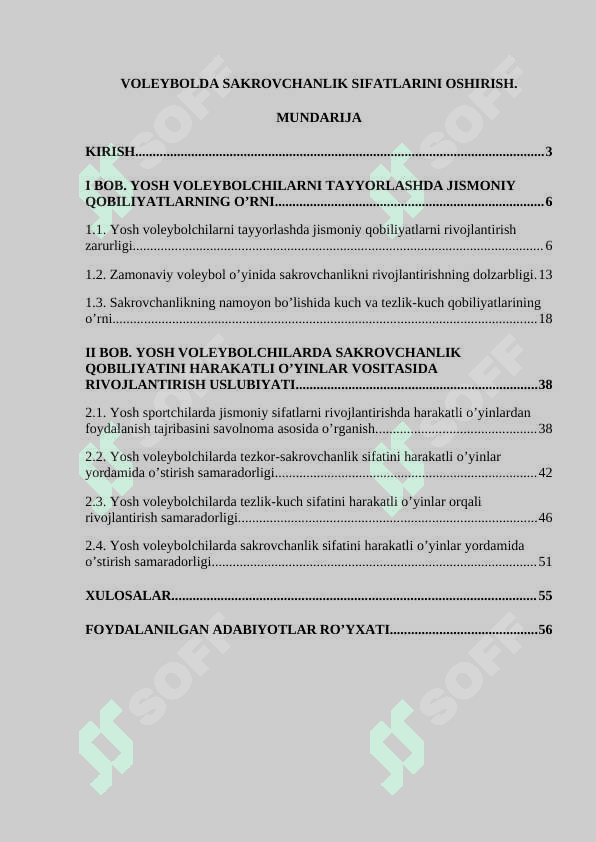 VOLEYBOLDA SAKROVCHANLIK SIFATLARINI OSHIRISH 2