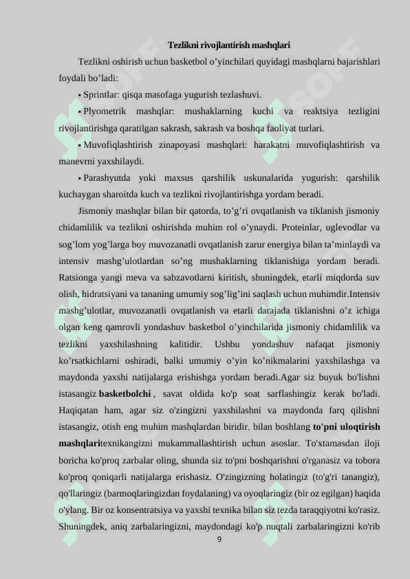 BASKETBOLDA CHIDAMLILIK VA UNI RIVOJLANTIRISH 8