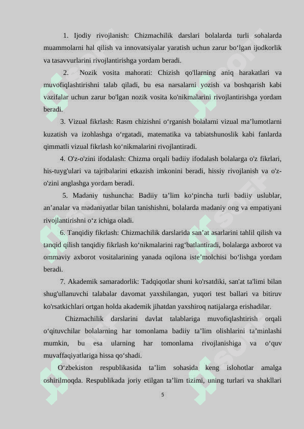 Rasm mashgʻulotlarida davlat talablari asosida bolalarni maktabga tayyorlash 5