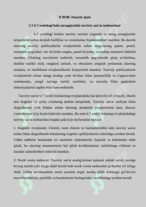 6-7 yoshli bolalarni Tasviriy san'at asarlarini idrok etish  va tushunishni rivojlantirish uchun didaktik o'yinlar 8