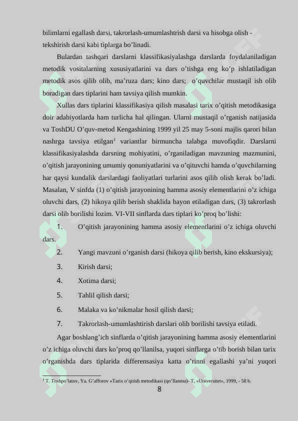 MAKTABLARDA TARIX FANINI O’QITISHDA AXBOROT TEXNOLOGIYALARINI JORIY ETISH 8