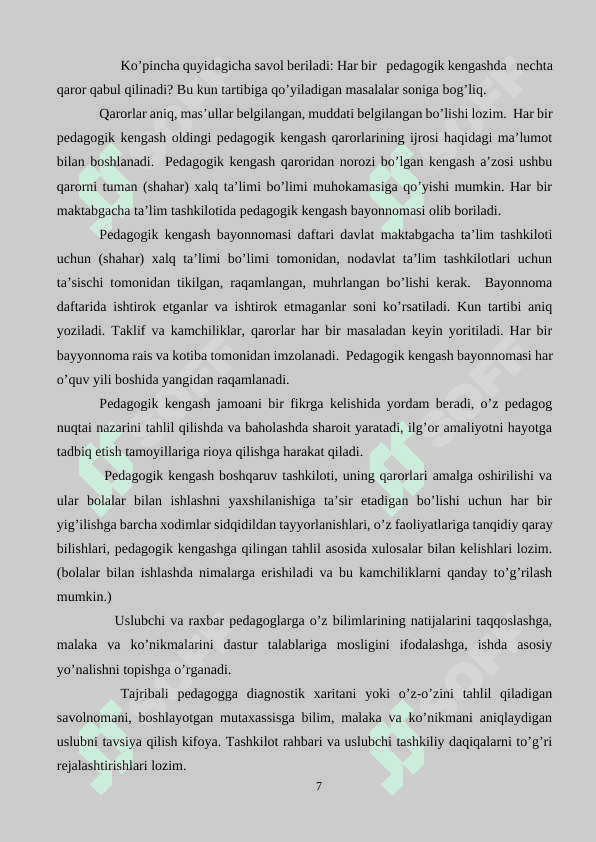 MTTda pedagogik kengashni oʻtkazishga rahbarlik qilish 7