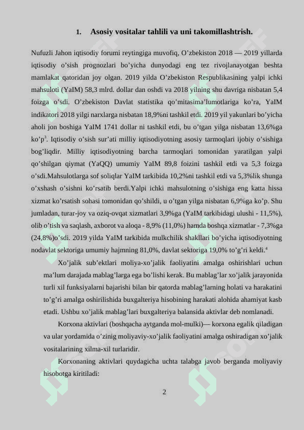 Asosiy vositalar ta'mirini hisobga olish 2