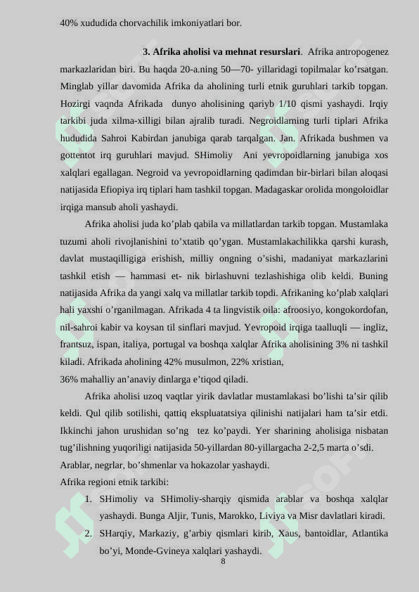AFRIKA MATERIGI SUBREGiONLARI 8