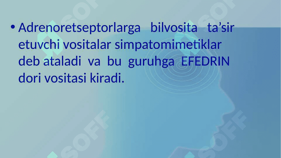 Adrenoretseptorlarni qo’zg’atuvchi vositalar (adrenomimetiklar) 4