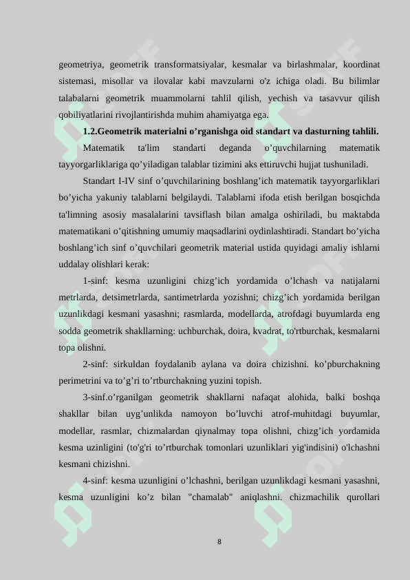 2-SINFDA GEOMETRIK MATERIAL USTIDA ISHLASH. 7