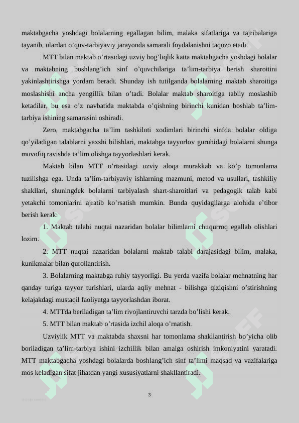Maktabgacha ta'lim tashkilotining maktab bilan aloqasi 3