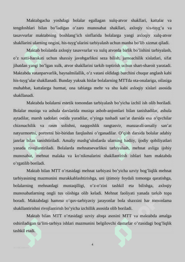 Maktabgacha ta'lim tashkilotining maktab bilan aloqasi 4