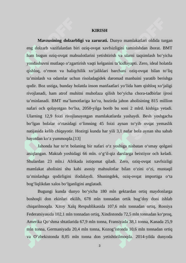 “ISTIQBOLLI BUG’DOY NAVLARINING BOTANIK XUSUSIYATLARI VA HOSILDORLIGI” 3