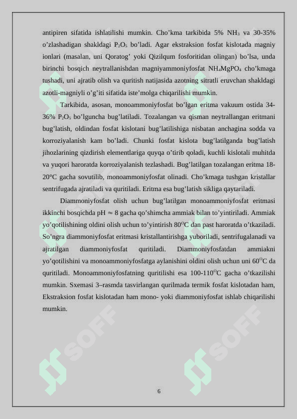 O’zbekiston respublikasi oliy va o’rta maxsus ta’lim vazirligi n 6