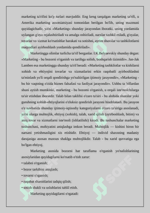 Marketing tushunchasi. mohiyati va funksiyalari 4