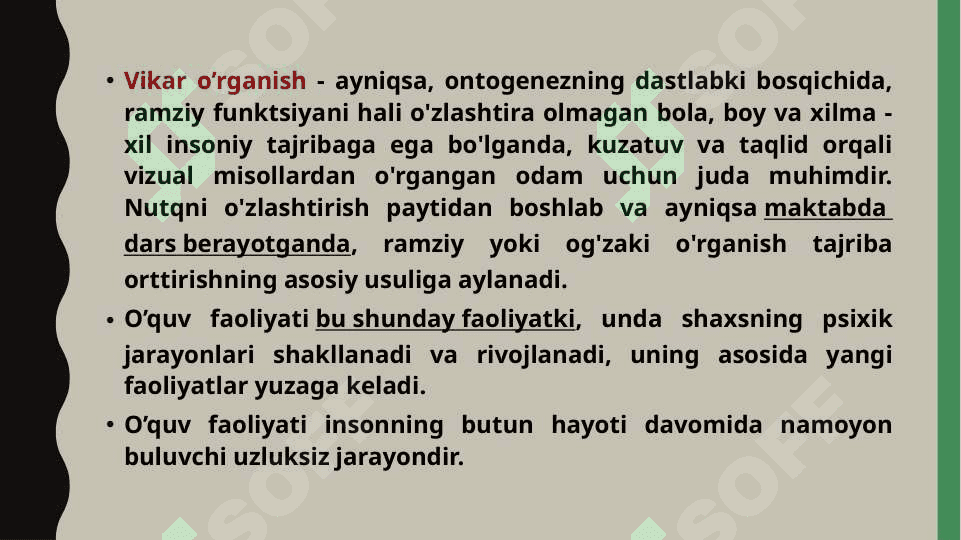 O'rganish va o'quv faoliyati nazariyasi 6