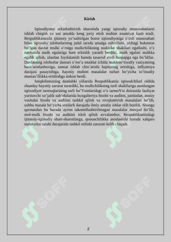 Asosiy vositalarni turkumlash va baholash 2