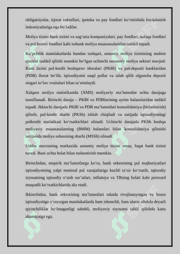 Pul-kredit sektori tahlili va bashorati 6