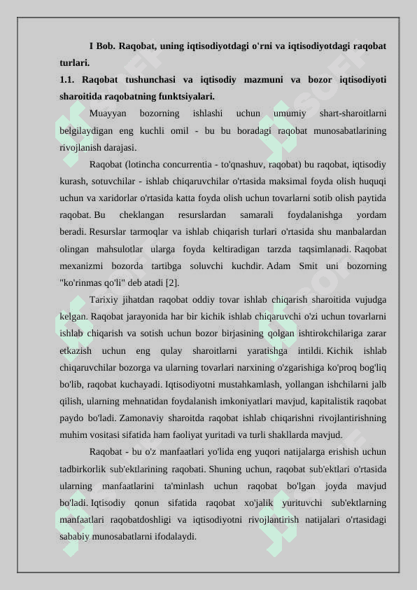 Raqobatning asosiy shakllari va usullari. 3