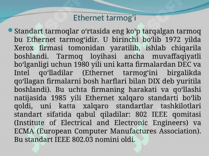 Ethernet tarmog’i. 2