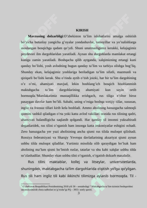 TAYYORLOV GURUH BOLALARINI RUS TILI O'RGATISH METODIKASI. 3