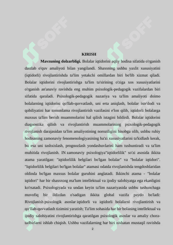 BOLALARNING QOBILIYAT VA ISTE’DODLARINI RO’YOBGA CHIQARISHDA MAKTABNING RO’LI 2