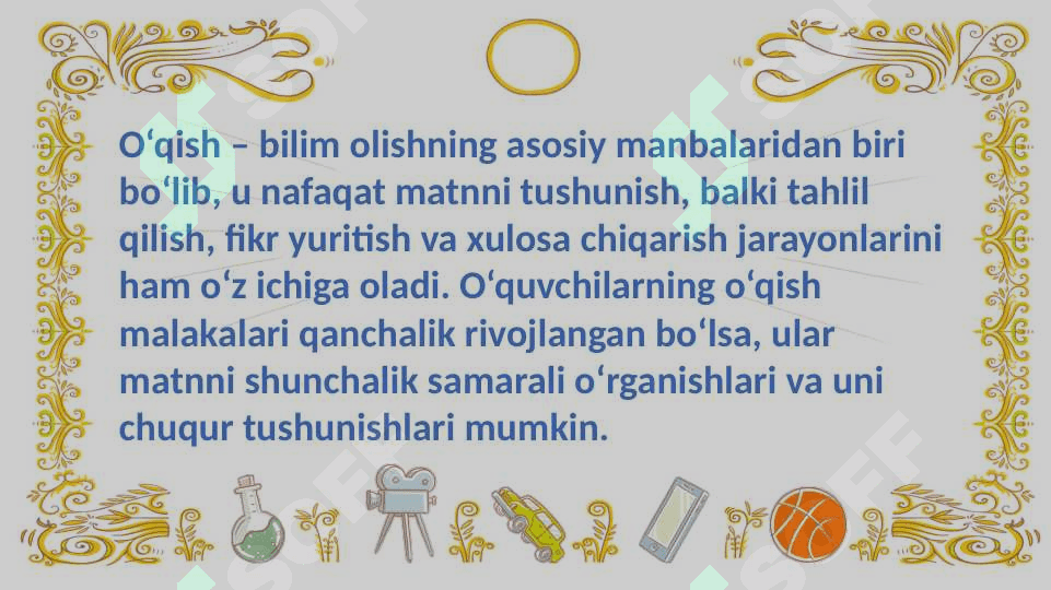 Matnni o'rganishda o'qish malakalarining  ahamiyati 2
